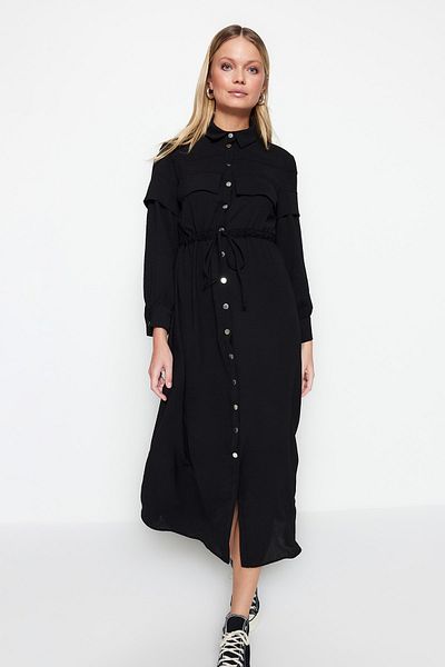 Trendyol Modest Cap & Abaya - Black - Basic