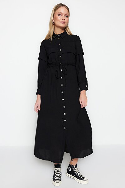 Trendyol Modest Cap & Abaya - Black - Basic