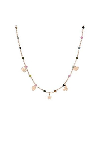 NOMİNATİON Mon Amour Necklace In Sterling Silver, Stainless Steel, Mıxed Crys...