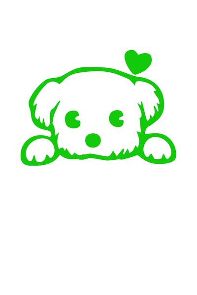 MegaSticker ملصق سيارة لطيف على شكل كلب، مقاس 13 × 10 سم لخوذة الدراجة الناري...