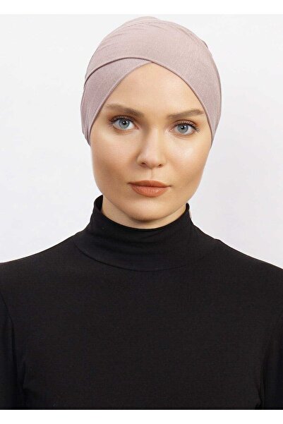 Ecardin غطاء رأس نسائي متقاطع حجاب جاهز غير قابل للانزلاق عمامة حجاب عملي غير قابل للانزلاق غطاء رأس من الإيلاستين - دخاني