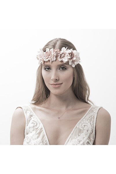 MK MODA ATELİER إكسسوار شعر نسائي بلون البودرة T-109PN