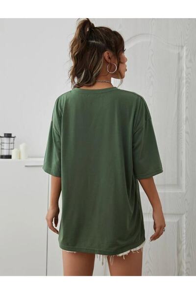MOONBULL Μπλουζάκι Oversize Green Tasmania Printed