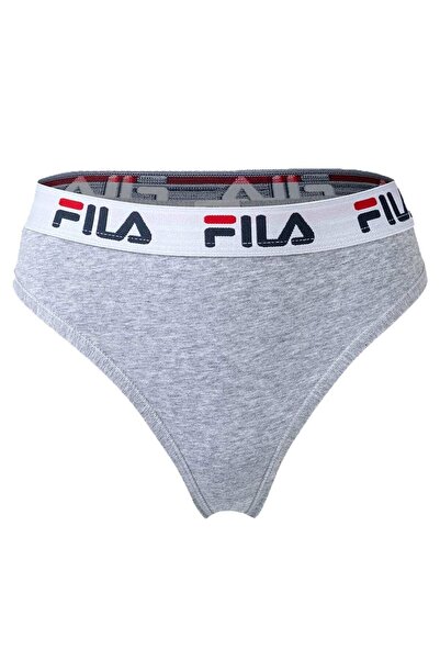 FILA Damen String, 4er Pack - Logo-Bund, Cotton Stretch, einfarbig