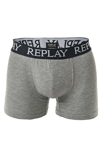 Replay Herren Boxershorts, 3er Pack - Unterhosen, Baumwolle, Logo, einfarbig