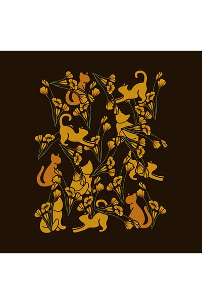 Pixxa Cats And Flowers Mug Cup