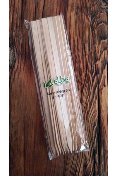 ELBE Ağaç Ürünleri Adana Kebap Şiş Ahşap 25'li Paket