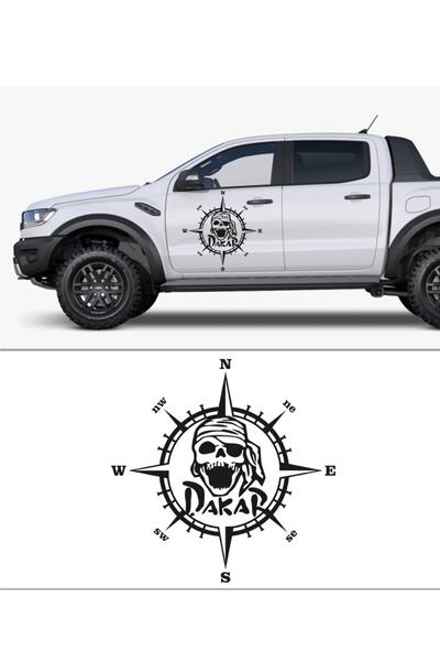 Melek Pazarı ملصق سيارة داكار بوصلة للطرق الوعرة مقاس 30 × 30 سم