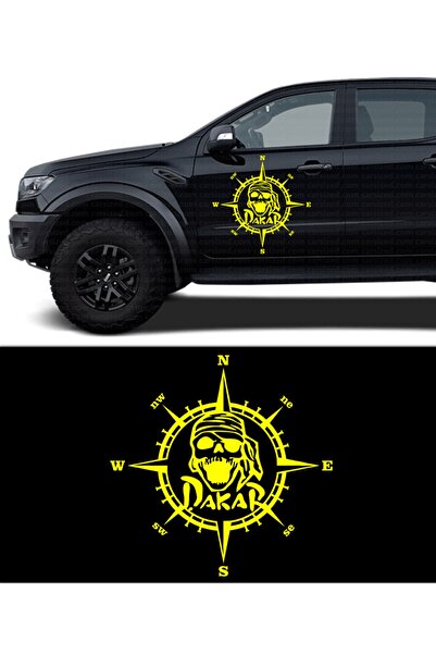 Melek Pazarı ملصق سيارة داكار بوصلة للطرق الوعرة مقاس 40 × 40 سم