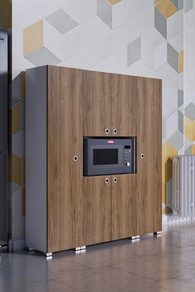 moka park avm Stil Dekoratif Kullanışlı Mikro Dalga Fırın Dolabı Ceviz