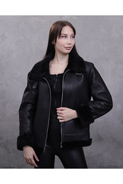 CE-YIL DERİ ÜRÜNLERİ Women's Genuine Fur Coat