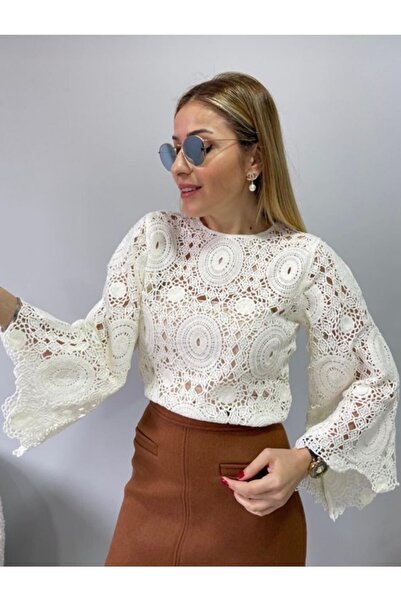 NunuButik Tığ Işi Tasarım Bluz