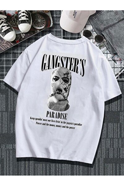 Machetta Plus Size Gangster's Paradise Printed Oversize Crew Neck T-shirt