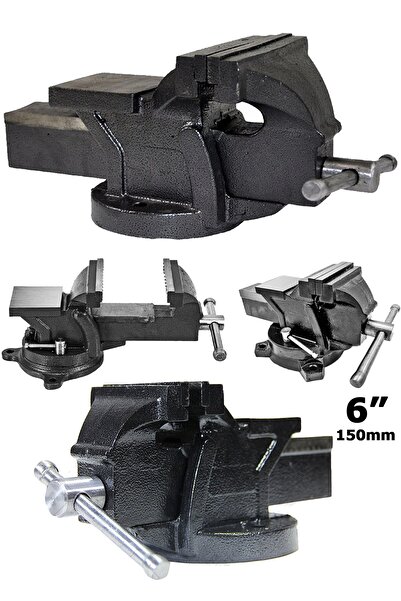 İtaly Style 150mm 6'' Dövme Çelik Sabit Tezgah Masa Mengenesi