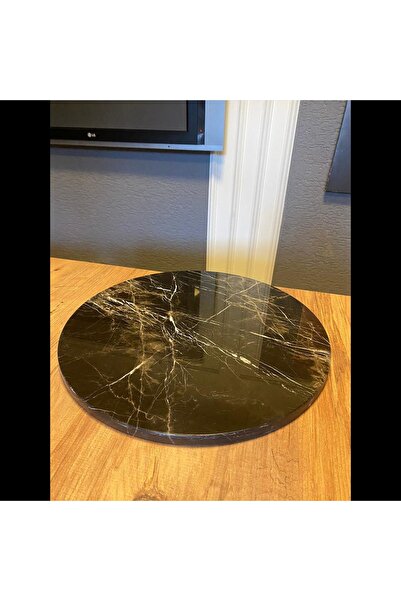 Secret Village 45'cm Gerçek Yuvarlak Masa Ve Sehpa Mermeri, Mermer Masa Ve Se...