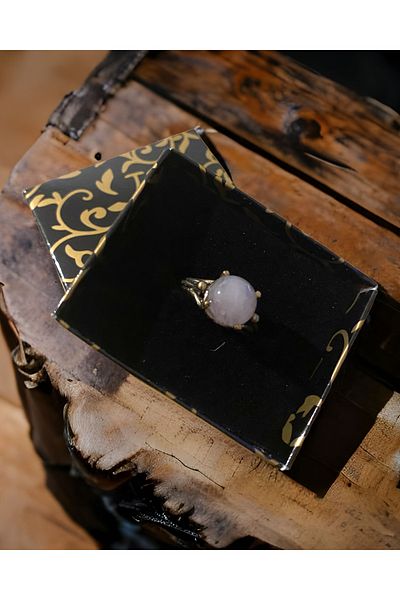 kapris concept Moonstone Natural Stone Antique Copper Ring