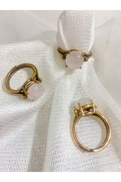 kapris concept Moonstone Natural Stone Antique Copper Ring