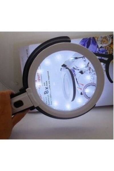 Genel Markalar Led Işıklı Masa Üstü Büyüteç Çalışma Büyüteci El Büyüteci