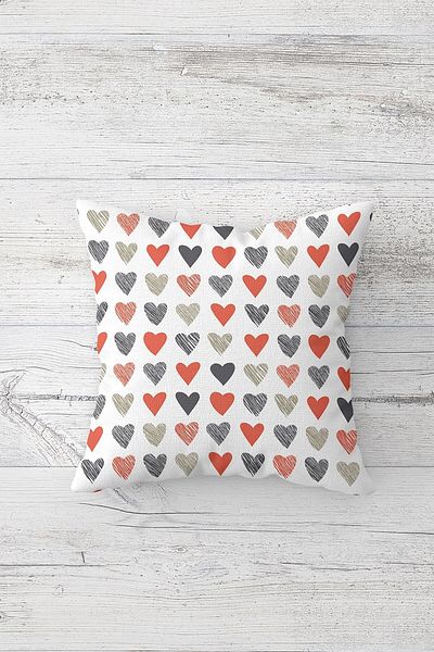 on the clouds Hearted Forever In Love Lover Hidden Zippered Throw Pillow Cover Seat Pillow Cover Set (4pcs)