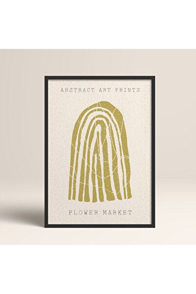 HOMEPACK Modele colorate abstracte cu cadru laminat negru Pictură de artă mod...