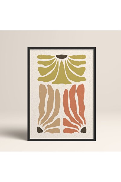 HOMEPACK Modele colorate abstracte cu cadru laminat negru Pictură de artă mod...