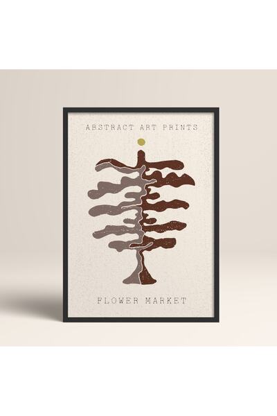 HOMEPACK Modele colorate abstracte cu cadru laminat negru Pictură de artă mod...