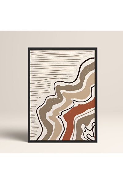 HOMEPACK Modele colorate abstracte cu cadru laminat negru Pictură de artă mod...