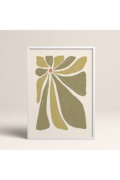 HOMEPACK Modele colorate abstracte cu cadru laminat alb pictură de artă modernă cu flori