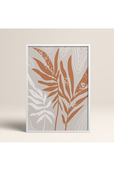 HOMEPACK Modele colorate abstracte cu cadru laminat alb pictură de artă modernă cu flori