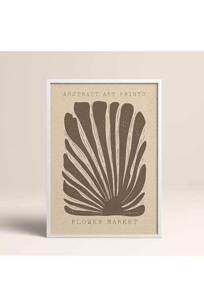 HOMEPACK Modele colorate abstracte cu cadru laminat alb pictură de artă modernă cu flori