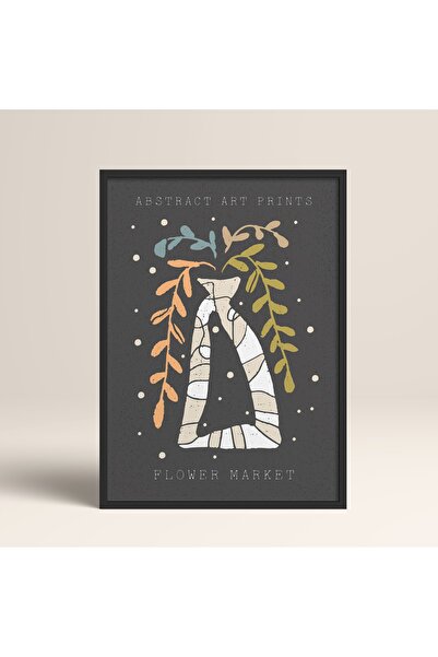 HOMEPACK Αφηρημένα πολύχρωμα μοτίβα με μαύρο πλαστικοποιημένο πλαίσιο Μοντέρν...