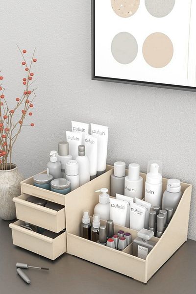 APEXEL Elegance Cosmetics And Makeup Organizer Box Organizer Cream