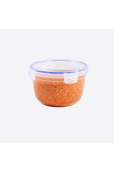 Ünsal Showroom Plastic Storage Container with Silicone Gasket Round 2100 Ml