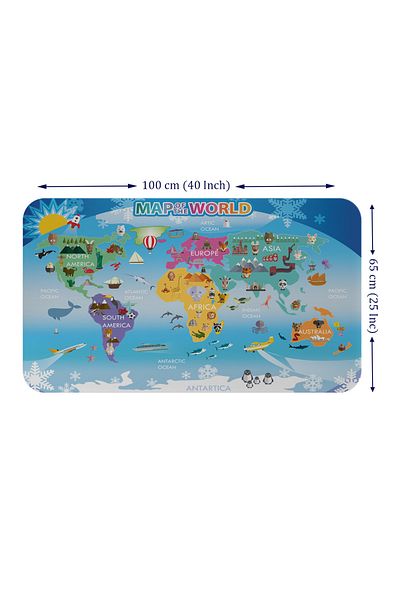 Decoraw Educational World Map - Kids and Baby Room Wall Sticker