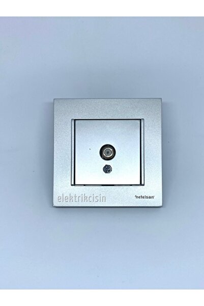 Netelsan مقبس ستالايت فضي من بيوبو مع موصل F (طرف) (الإطار متضمن) قطعة واحدة