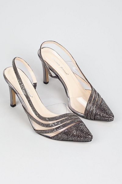 Adım Adım Women's Stone Detailed Thin Heeled Evening Dress Shoes