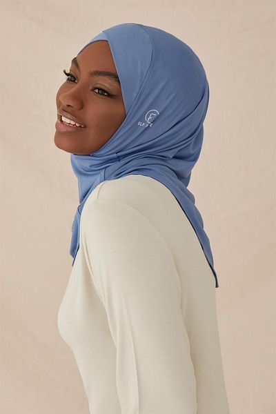 ELF PRIVE Cross Hijab Bonnet-indigo