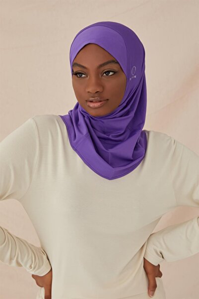 ELF PRIVE Çapraz Hijab Bone-mor