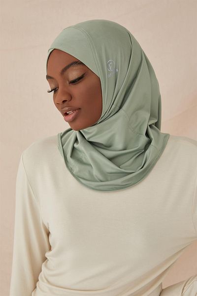 ELF PRIVE Cross Hijab Bone-mint