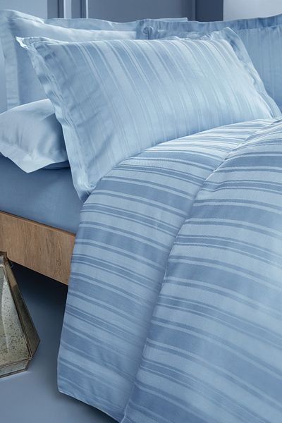 Yataş Set cuvertură de pilota Shelly Double Bamboo Satin - Indigo