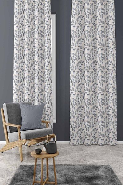 Pilloveland Perdea Fundal O Aripa 140*280 Cm - Frunza Albastra
