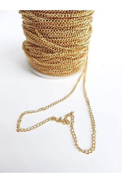 FdayAksesuar Ποικιλία από χάντρες: Πολύχρωμη κίτρινη αλυσίδα από ορείχαλκο (1...