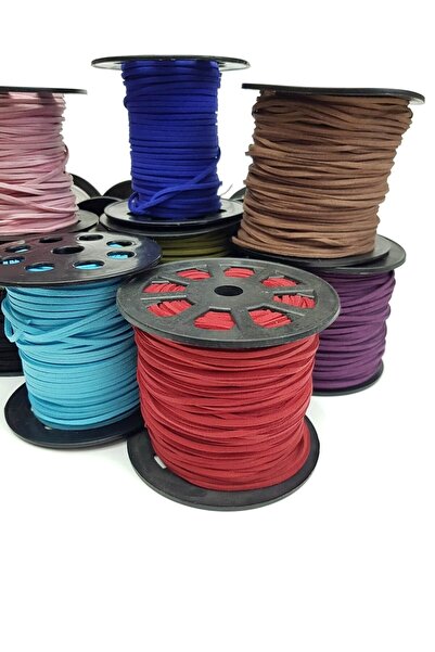 FdayAksesuar Видове мъниста Цветна цветна кожена нишка (10 метра) – Мънисто