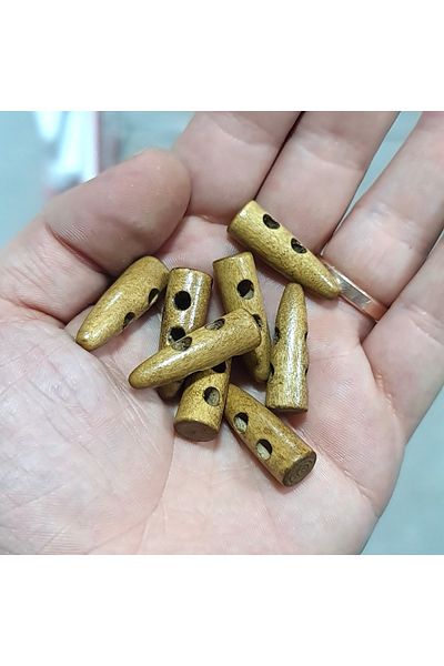 ÜNSALAN HOBİ Light Brown Wooden Ivory Shepherd Button 5 Pieces 3cm