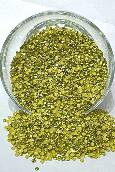 FdayAksesuar Bead Assortment Iron-On Stone Pistachio Green 1 Pack 25 Grams