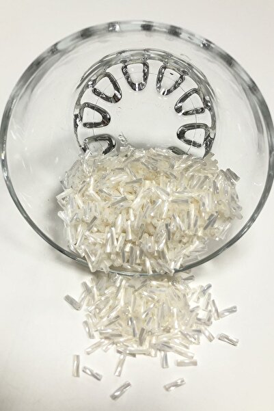 FdayAksesuar Sortiment de mărgele de culoare crem, tip tub răsucit – Mărgele