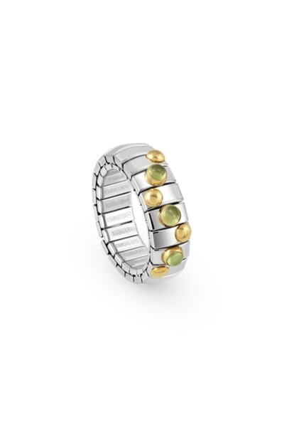 NOMİNATİON Extensıon Ring In Stainless Steel With 18k Gold And Small Stones (016_perıdot)