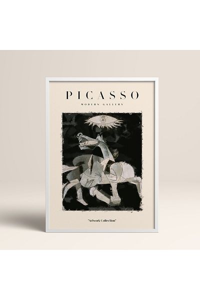 HOMEPACK Επιτραπέζιο έργο τέχνης Picasso Modern Gallery Abstract Artwork Collection με κορνίζα