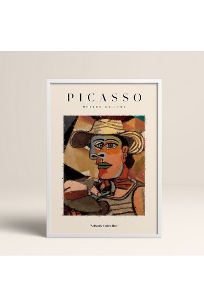 HOMEPACK Επιτραπέζιο έργο τέχνης Picasso Modern Gallery Abstract Artwork Collection με κορνίζα