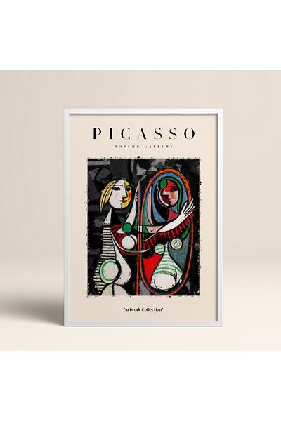 HOMEPACK Επιτραπέζιο έργο τέχνης Picasso Modern Gallery Abstract Artwork Collection με κορνίζα
